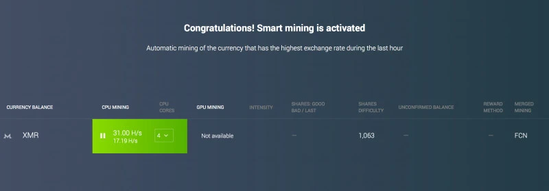 Automatyczne kopanie najbardziej opłacalnej kryptowaluty - Minergate - Smart Mining
